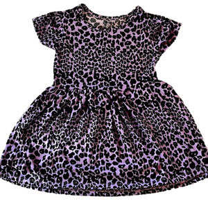 LEOPARD print purple dress for little girls size 4. NEW